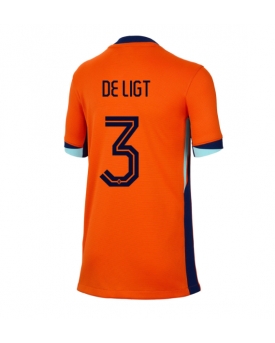 Paesi Bassi Matthijs de Ligt #3 Maglia Gara Casa Repliche Europei 2024 Donna